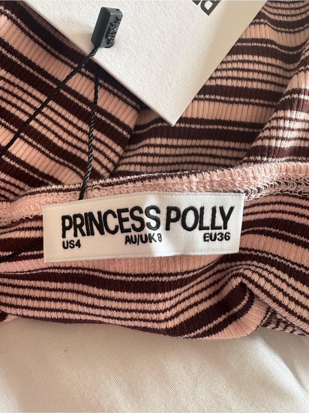 Princess Polly Pink and Brown Halter Tank Top - Picture 4 of 4